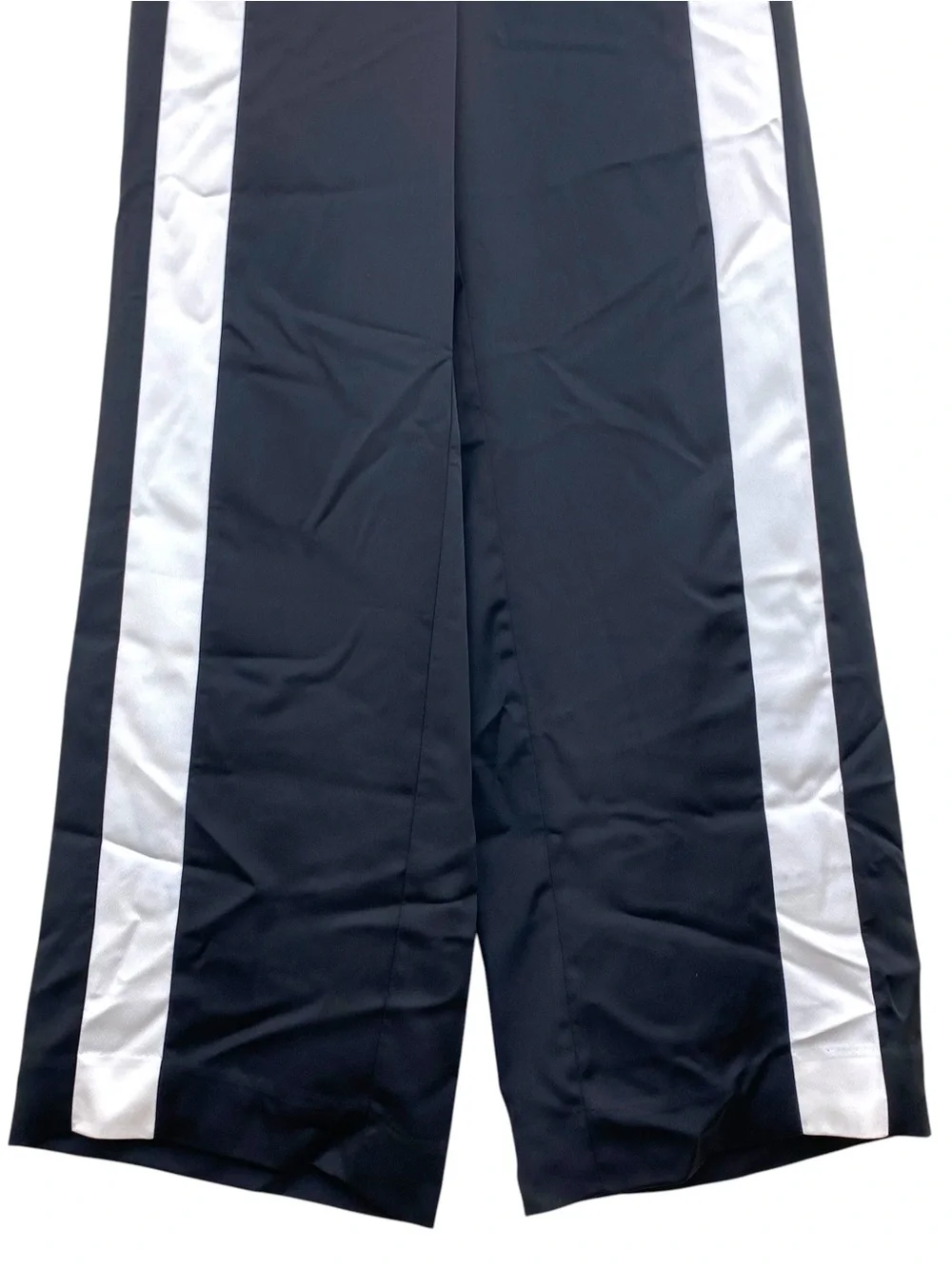 J Crew Stratus Pant in Black Satin Elastic Waist Women's Sz 4 - Picture 5 of 9